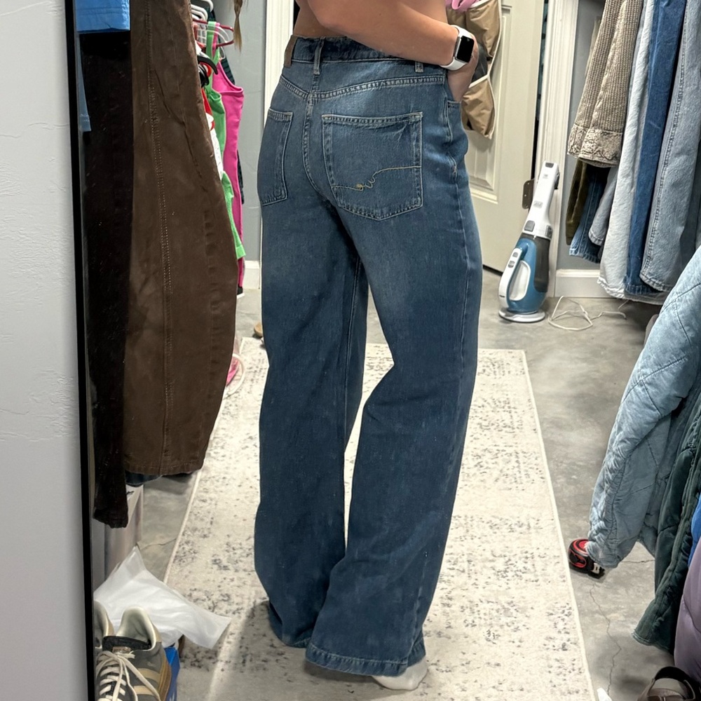 Free People We The Free Stride Straight 'n Wide Jeans - Picture 5 of 9